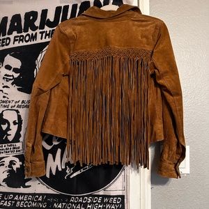 Fringe brown jacket